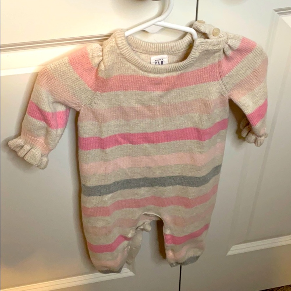 Baby gap 3-6 months one piece sweater outfit